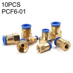 PCF6-01 LAIZE Connettore rapido pneumatico dritto con filettatura femmina da 10 pezzi