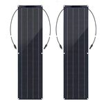 Pannello solare per sistema fotovoltaico a doppia scheda da 100 W (nero)