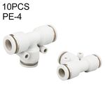PE-4 LAIZE Connettore pneumatico a raccordo rapido a T tipo T PE da 10 pezzi