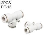 PE-12 LAIZE 10 pezzi PE tipo T connettore pneumatico a raccordo rapido