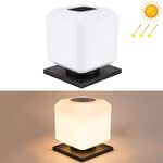 003 Solar Square Outdoor Post Light LED Lampade da parete impermeabili, dimensioni: 20 cm (luce calda)