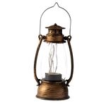 Lanterna retrò Decorazione da tavolo Scena natalizia Decorazione Lampada a olio di simulazione (Bronzo)