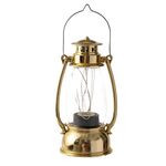 Lanterna retrò Decorazione da tavolo Scena natalizia Decorazione Lampada a olio di simulazione (oro)