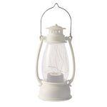 Lanterna retrò Decorazione da tavolo Scena natalizia Decorazione Lampada a olio di simulazione (bianca)