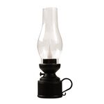 Retro lampada a cherosene luminosa Simulazione natalizia Lampada a olio Decorazione, Spec: Goccia d'acqua (nero)