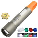 Mini torcia con zoom telescopico a LED ricaricabile di tipo C (SD26601)