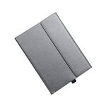 Supporto per custodia protettiva per tablet Microsoft Surface Pro 8 (custodia in pelle di agnello in microfibra grigia)