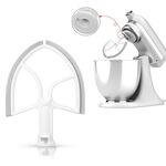 Per robot da cucina KitchenAid 5QT con alzata per ciotola, frusta piatta in plastica con bordi in silicone