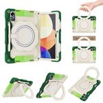 Per Xiaomi Pad 5 Pro 12.4 Armor Custodia in silicone a contrasto di colore + PC Tablet (verde colorato)