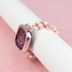Per Fitbit Versa 3 / Sense Cinturino per orologio con cinturino in perle (rosa)