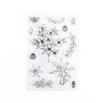 5 PCS Vintage Botanical Arrangement Handbook Timbro in silicone trasparente (Flora e Fauna)