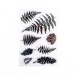 5 PCS Vintage Botanical Arrangement Handbook Timbro in silicone trasparente (Felce)