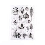 5 PCS Vintage Botanical Arrangement Handbook Timbro in silicone trasparente (foglie che cadono)