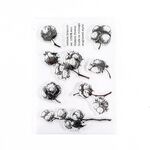 5 PCS Vintage Botanical Arrangement Handbook Timbro in silicone trasparente (cotone)