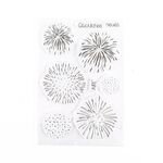 5 PCS Vintage Botanical Arrangement Handbook Timbro in silicone trasparente (fuochi d'artificio)