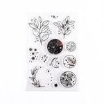 5 PCS Vintage Botanical Arrangement Handbook Timbro in silicone trasparente (materiale vegetale)