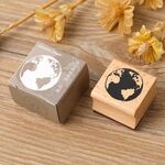 5 PCS DIY Vintage Nature Landscape Handbook Timbro in legno (stelle)