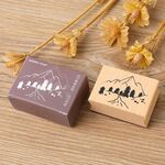 5 PCS DIY Vintage Nature Landscape Handbook Timbro in legno (fiumi montagne)