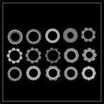 10 set Sun Moon Stars Materiale manuale per bambini in pizzo vintage (arco stellare della stella polare)