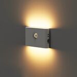 Sensore intelligente a infrarossi umani Luce notturna a LED magnetica wireless (lente rotonda)