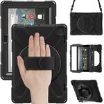 Per Amazon Fire HD 8 2022 Custodia rigida per tablet protettiva in silicone morbido per PC (nera)