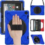 Per Amazon Fire HD 8 2022 Custodia protettiva per tablet in silicone morbido per PC rigido (blu)