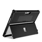 Custodia per tablet cava a strisce per Microsoft Surface Pro 9 con coperchio del supporto (nero)