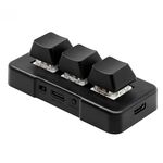 MK321BT Bluetooth 5.1 3 tasti Tasti personalizzati Gioco Office PS Clip Tastiera di programmazione macro (nero)