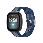 Per Fitbit Versa 3 cinturino in tela intrecciata in nylon (blu)