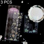 3 PCS Laser Stereo Adesivi fai-da-te Set Manuale Adesivi materiali decorativi (Ingranaggio magico)
