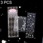 3 PCS Laser Stereo Adesivi fai-da-te Set Manuale Materiale decorativo Adesivi (Lace Rose)
