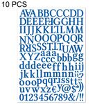 10 pezzi impermeabile alfabeto fai da te manuale adesivo regalo decorazione ufficio adesivo (profondo blu)