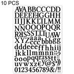 10 pezzi alfabeto impermeabile fai da te manuale adesivo regalo decorazione ufficio adesivo (nero)