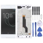 Schermo LCD originale per Sony Xperia XA1 G3116 Digitizer Assemblaggio completo con cornice (bianco)