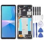 Schermo LCD originale per Sony Xperia 10 III SO-52B Digitizer Assemblaggio completo con cornice (nero)