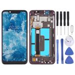 Schermo LCD OEM per Nokia X7 / 8.1 / 7.1 Plus Digitizer Assemblaggio completo con cornice (viola)
