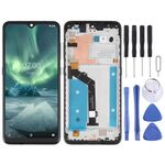 Schermo LCD originale per Nokia 7.2 / 6.2 Digitizer Assemblaggio completo con cornice (nero)