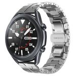 Per Samsung Galaxy watch3 45mm Cinturino in acciaio inossidabile con armatura in metallo (argento)