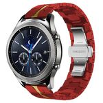 Per Samsung Gear S3 Classic Armor cinturino in acciaio inossidabile in metallo (rosso + oro)