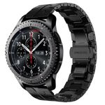 Per Samsung Gear S3 Frontier Armor cinturino in metallo in acciaio inossidabile (nero)