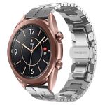 Per Samsung Galaxy Watch3 41mm Cinturino in acciaio inossidabile con armatura in metallo (argento)