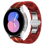 Per Samsung Galaxy Watch5 / Watch5 Pro Armor cinturino in metallo in acciaio inossidabile (rosso + oro)
