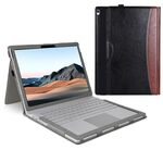 Custodia per laptop in pelle da 15 pollici per MicroSoft Surface Book 3/2/1 (marrone nero)