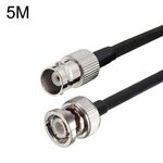 Cavo adattatore coassiale RG58 da BNC femmina a maschio BNC, lunghezza cavo: 5 m