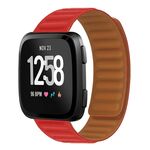 Per Fitbit Versa 4/3 / Sense 2 Cinturino magnetico in silicone da 20 mm (rosso)