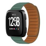 Per Fitbit Versa 4/3 / Sense 2 Cinturino magnetico in silicone da 20 mm (Ago di pino verde)