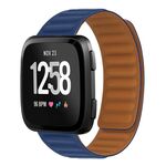 Per Fitbit Versa 4/3 / Sense 2 Cinturino magnetico in silicone da 20 mm (blu scuro)