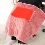 Coperta elettrica USB Coperta riscaldante invernale in pile a cristallo singolo, dimensioni: 60 x 80 cm (rosa)