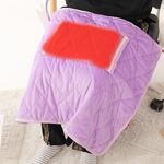 Coperta elettrica USB Coperta riscaldante invernale in pile a cristallo singolo, dimensioni: 60 x 80 cm (viola)