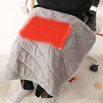 Coperta elettrica USB Coperta riscaldante invernale in pile a cristallo singolo, dimensioni: 60 x 80 cm (grigio)